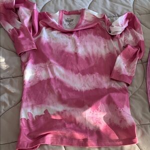 Nike Pro Pink and White Tie-Dye Shirt